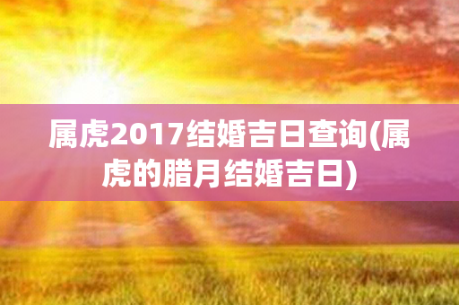 属虎2017结婚吉日查询(属虎的腊月结婚吉日)