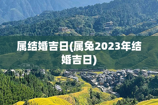 属结婚吉日(属兔2023年结婚吉日)