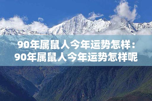 90年属鼠人今年运势怎样：90年属鼠人今年运势怎样呢 