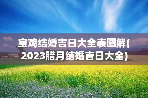 宝鸡结婚吉日大全表图解(2023腊月结婚吉日大全)