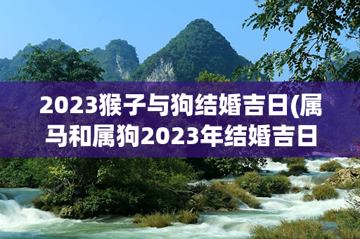 2023猴子与狗结婚吉日(属马和属狗2023年结婚吉日)