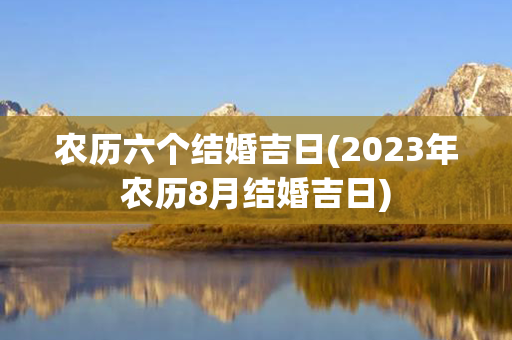 农历六个结婚吉日(2023年农历8月结婚吉日)