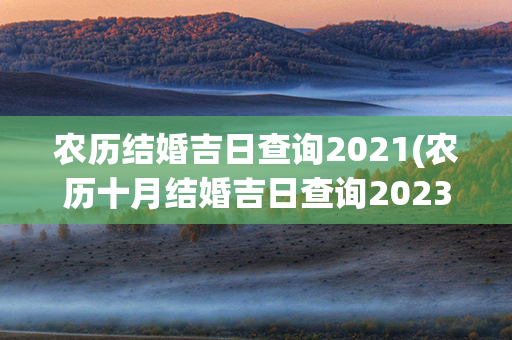 农历结婚吉日查询2021(农历十月结婚吉日查询2023)