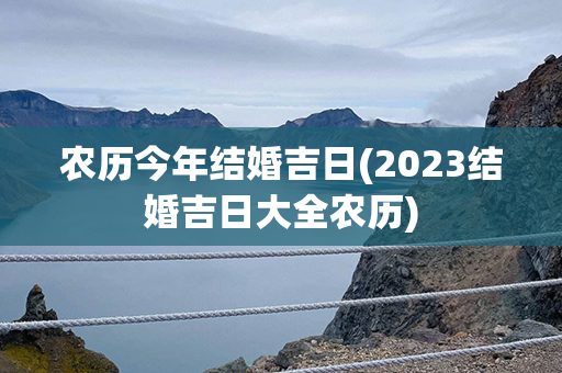 农历今年结婚吉日(2023结婚吉日大全农历)