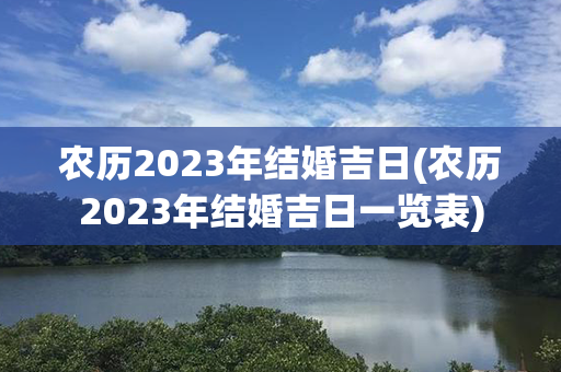 农历2023年结婚吉日(农历2023年结婚吉日一览表)