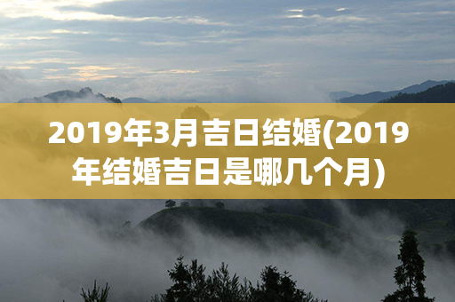 2019年3月吉日结婚(2019年结婚吉日是哪几个月)