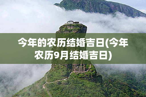 今年的农历结婚吉日(今年农历9月结婚吉日)