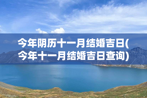 今年阴历十一月结婚吉日(今年十一月结婚吉日查询)