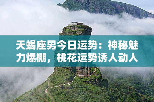 天蝎座男今日运势：神秘魅力爆棚，桃花运势诱人动人