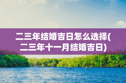 二三年结婚吉日怎么选择(二三年十一月结婚吉日)