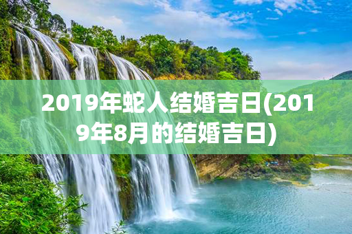 2019年蛇人结婚吉日(2019年8月的结婚吉日)