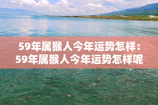 59年属猴人今年运势怎样：59年属猴人今年运势怎样呢 