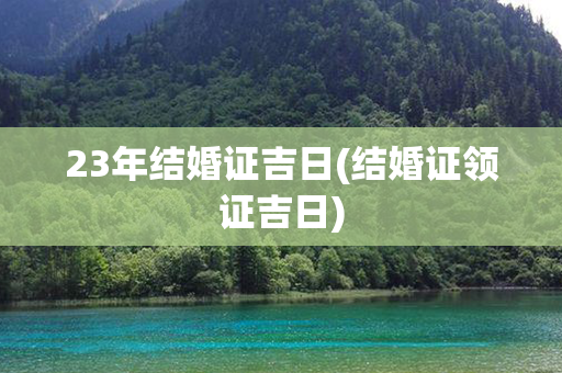 23年结婚证吉日(结婚证领证吉日)