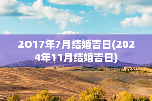 2O17年7月结婚吉日(2024年11月结婚吉日)