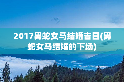 2017男蛇女马结婚吉日(男蛇女马结婚的下场)