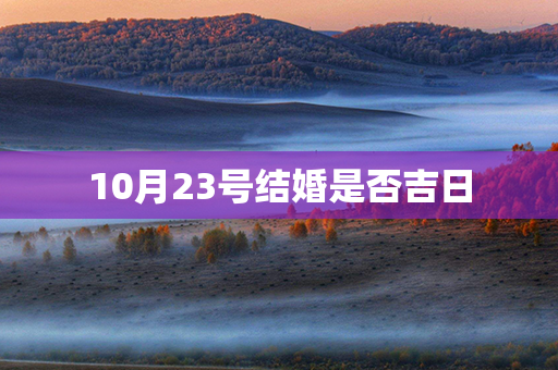 10月23号结婚是否吉日