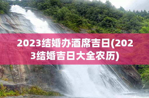 2023结婚办酒席吉日(2023结婚吉日大全农历)