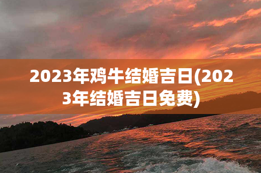 2023年鸡牛结婚吉日(2023年结婚吉日免费)