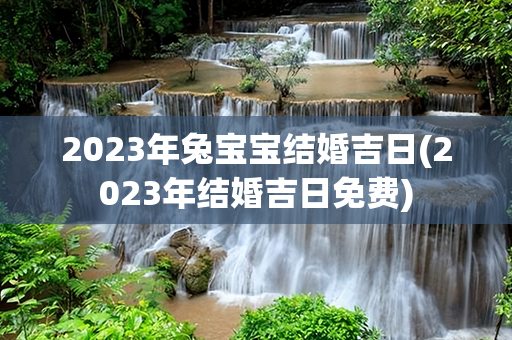 2023年兔宝宝结婚吉日(2023年结婚吉日免费)