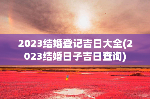 2023结婚登记吉日大全(2023结婚日子吉日查询)