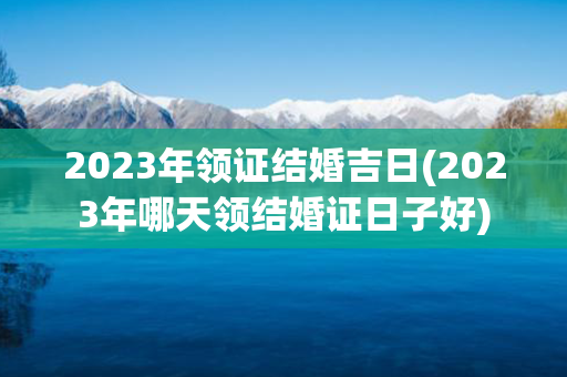 2023年领证结婚吉日(2023年哪天领结婚证日子好)