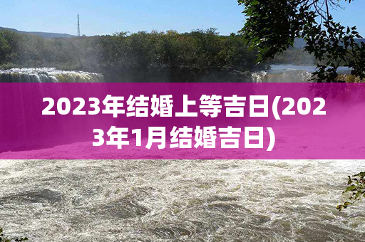 2023年结婚上等吉日(2023年1月结婚吉日)