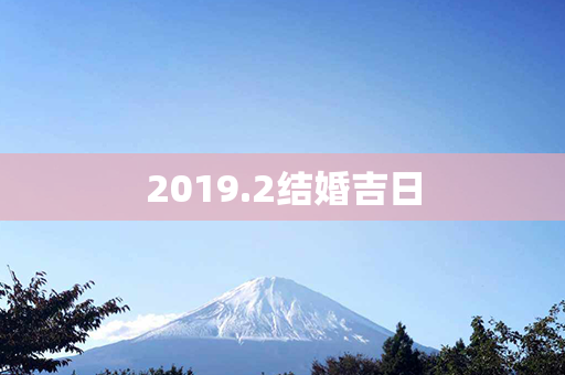 2019.2结婚吉日