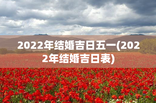 2022年结婚吉日五一(2022年结婚吉日表)