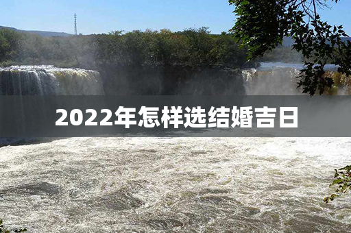 2022年怎样选结婚吉日