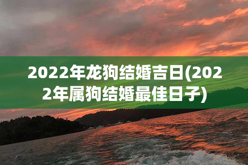 2022年龙狗结婚吉日(2022年属狗结婚最佳日子)