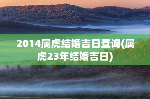 2014属虎结婚吉日查询(属虎23年结婚吉日)