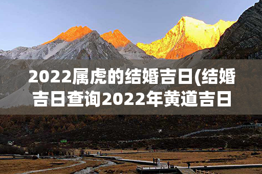 2022属虎的结婚吉日(结婚吉日查询2022年黄道吉日)