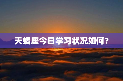 天蝎座今日学习状况如何？