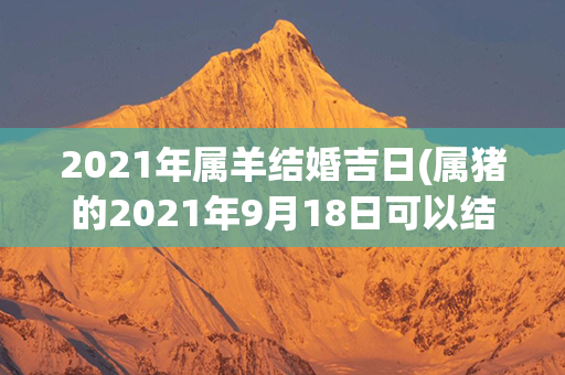 2021年属羊结婚吉日(属猪的2021年9月18日可以结婚吗)