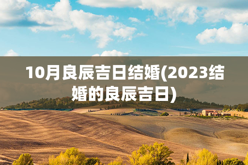 10月良辰吉日结婚(2023结婚的良辰吉日)