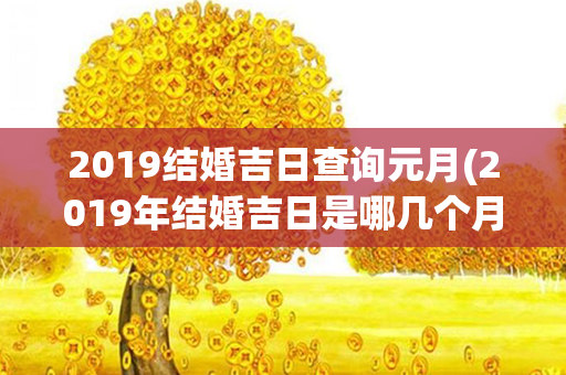 2019结婚吉日查询元月(2019年结婚吉日是哪几个月)