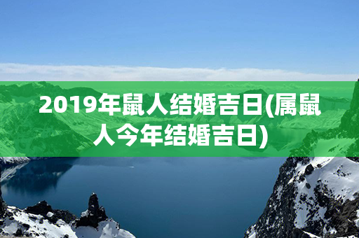 2019年鼠人结婚吉日(属鼠人今年结婚吉日)