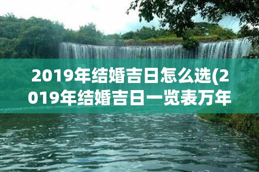 2019年结婚吉日怎么选(2019年结婚吉日一览表万年历)