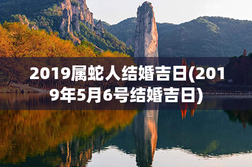 2019属蛇人结婚吉日(2019年5月6号结婚吉日)