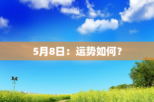 5月8日：运势如何？