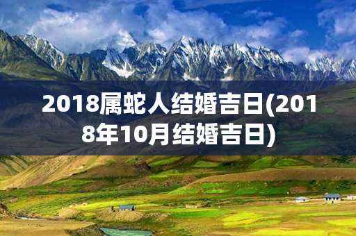 2018属蛇人结婚吉日(2018年10月结婚吉日)