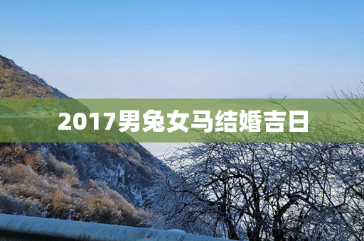 2017男兔女马结婚吉日