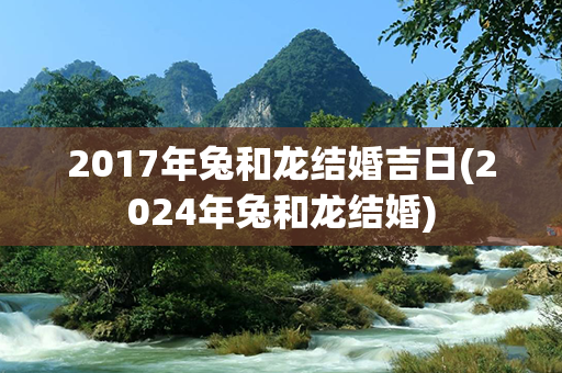 2017年兔和龙结婚吉日(2024年兔和龙结婚)