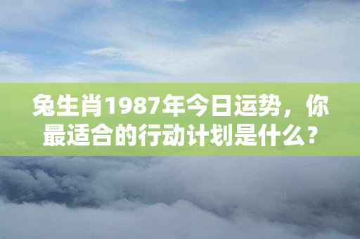 兔生肖1987年今日运势，你最适合的行动计划是什么？