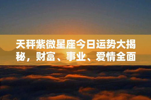 天秤紫微星座今日运势大揭秘，财富、事业、爱情全面解读，绝对精准！