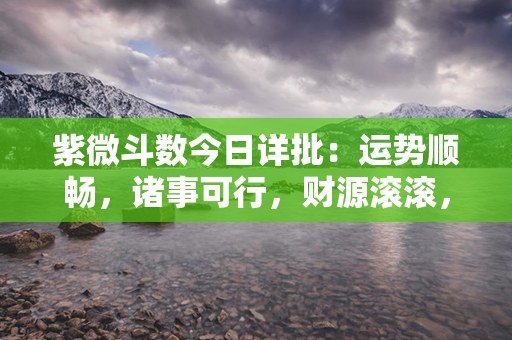 紫微斗数今日详批：运势顺畅，诸事可行，财源滚滚，前途光明