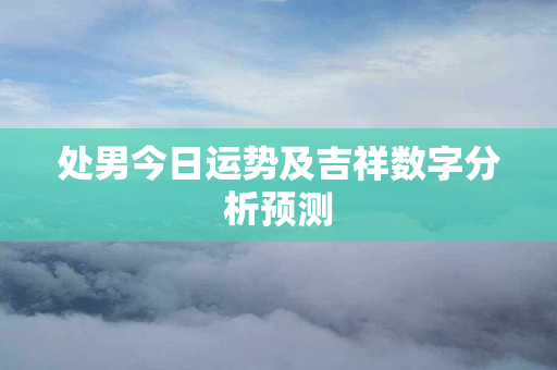 处男今日运势及吉祥数字分析预测