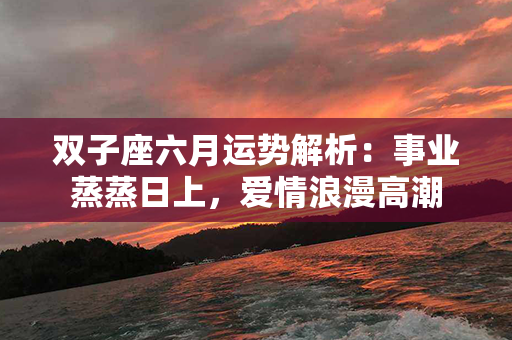 双子座六月运势解析：事业蒸蒸日上，爱情浪漫高潮