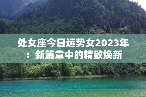 处女座今日运势女2023年：新篇章中的精致焕新