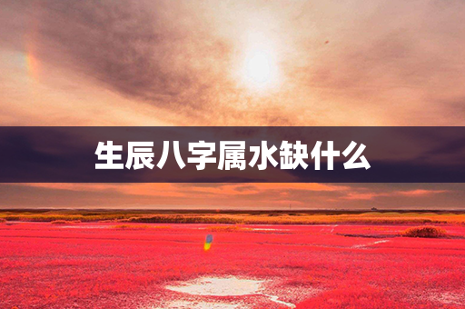 生辰八字属水缺什么